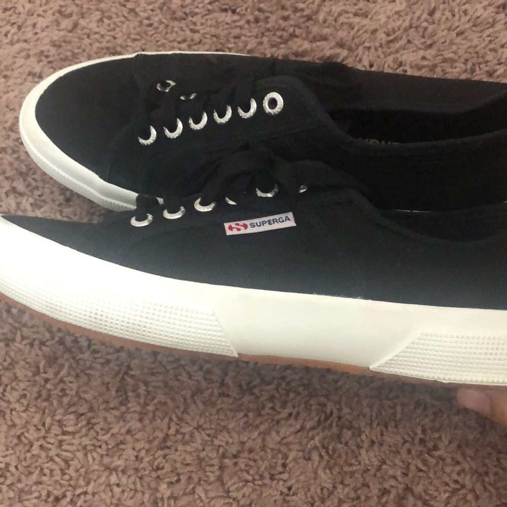 Superga brand black shoes